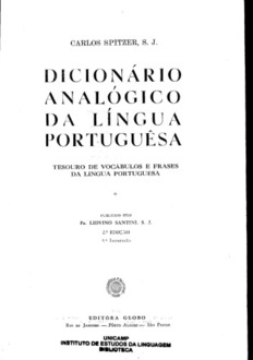 Download Dicionário Analógico da Língua Portuguesa PDF by Carlos