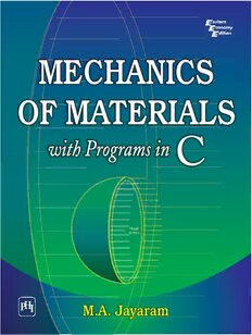 Download Mechanics Of Materials PDF By M.A. Jayaram