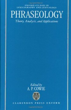 File Download Phraseology: Theory, Analysis, And Applications PDF By A ...