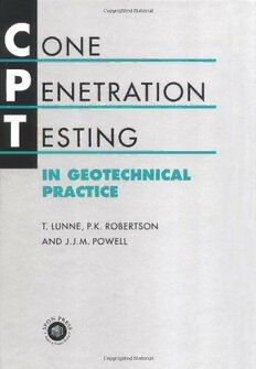 Download Cone Penetration Testing In Geotechnical Practice PDF By Tom ...