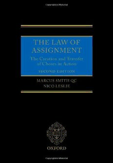 assignment of choses in action pdf