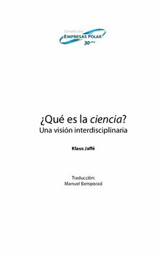 Download Que Es La Ciencia PDF by Jaffe Klaus