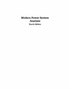 Download Modern Power System Analysis PDF by Kothari