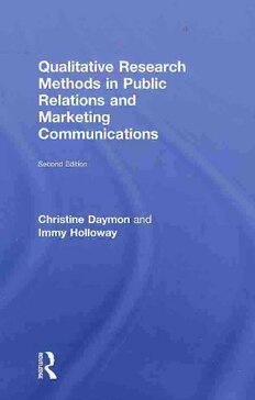 qualitative research methods in public relations and marketing communications pdf