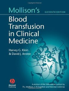 Download Mollison's Blood Transfusion in Clinical Medicine, 11th ...