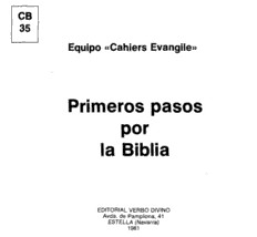 Download Los Primeros Pasos Por La Biblia PDF By Equipo Cahiers