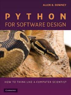 Download Python For Software Design: How To Think Like A Computer ...