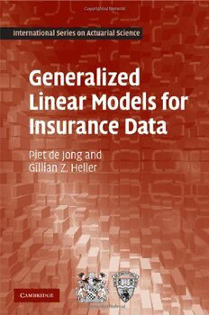 Download Generalized Linear Models for Insurance Data PDF by Piet de ...