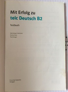 Download Mit Erfolg Zu Telc Deutsch B2: Testbuch PDF By Hans-Jürgen ...