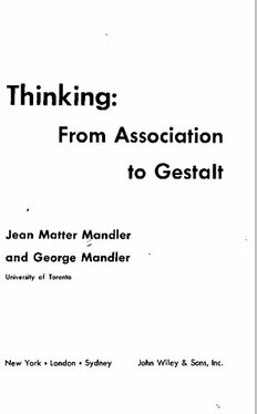 Download Thinking: from Association to Gestalt PDF by J. M. Mandler ...