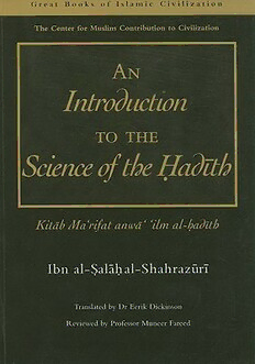 Download An Introduction to the Science of the Hadith: Kitab Mar'rifat ...